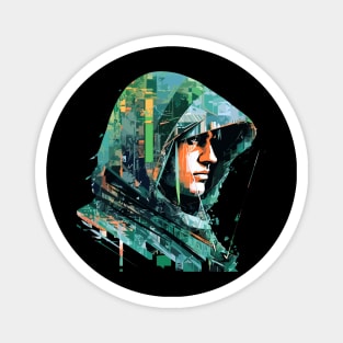 Archer Bowman Portrait Fighter Mistery Shadow Abstract Magnet